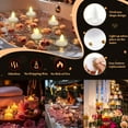thumbnail image 3 of HIDAWN 12 Pack Waterproof Flameless Floating Tealights, Water Activated LED Fake Tealights Candle, Battery Operated Floating Tea Lights Candles-Warm Yellow, 3 of 9
