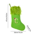 thumbnail image 3 of LanSuare Cristmas Stockings with Initials, 18.5Inches Large Letter Knit Green Christmas Stocking, Soft Green Cuff Stocking for Family Holiday Decorations, Xmas Tree Fireplace(C), 3 of 6