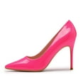 thumbnail image 2 of Zhabtuc Women's Classic Slip On High Heels Sexy Pointed Toe Pumps Stiletto Pumps Party Dress Shoes Pink Size 8, 2 of 5