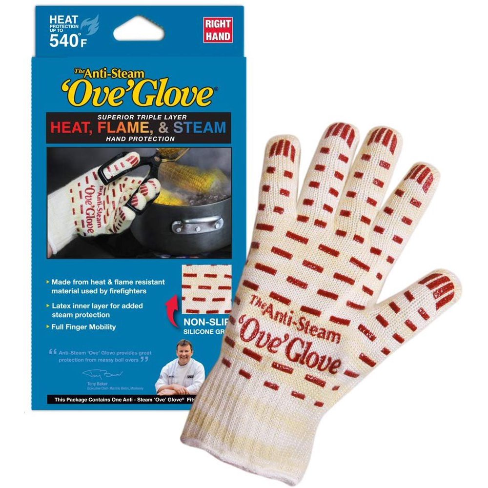 Ove Glove GIF AntiSteam, Hot Surface Handler Oven Mitt Glove, Right