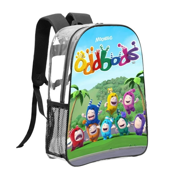 oddbods Pattern Transparent Backpack Lightweight And fashionable Showcasing Personality And Leading The Trend