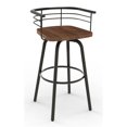 thumbnail image 1 of Amisco Brisk 29" Distressed Wood Swivel Bar Stool in Brown/Gun Metal, 1 of 4