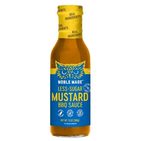 Noble Made, Less-Sugar Mustard BBQ Sauce, 13 oz