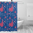 thumbnail image 2 of Honeii Chicken and Rooster Print Shower Curtain 72x72in,Bathroom Curtain,Waterproof Fabric Shower Curtain Set with Hooks, 2 of 4