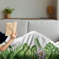 thumbnail image 3 of Tropical Soft Flannel Fleece Throw Blanket, Growth Rainforest of Hawaii with Frangipani Philodendron Birds of Paradise, Cozy Plush for Indoor and Outdoor Use, 60" x 80", Multicolor, by Ambesonne, 3 of 5
