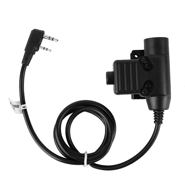 Adaptador de enchufe de cable militar para walkie-talkie, micrófono, auriculares, audífonos