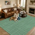 thumbnail image 2 of Area Rugs 5'x7', Rustic Forst Green Carpet Runner Indoor Outdoor Rugs Home Decor Aesthetic, Farmhouse Solid Color Non Slip Mats Washable Accent Rug for Living Room Bedroom, 2 of 7