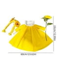 thumbnail image 2 of Sunflower Gooses Costume for Porches - Polyester Dress with Matching Yarn-Braided Belt for Lawn Geese Outdoor Decor, 2 of 8