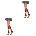 thumbnail image 3 of Minnieouse 1 par de calcetines a rayas hasta la rodilla de arcoíris, elasticidad, transpirabilidad, apariencia de moda cómoda, calcetín antideslizante, Type7 NO7 Minnieouse CBP288994, 3 of 6