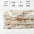 thumbnail image 3 of Battilo Ruched Faux Fur Throw Blanket,Beige Rabbit Faux Fur Blanket for Couch, Living Room,50"x60", 3 of 8