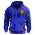 thumbnail image 2 of Sudadera con capucha para hombre, informal, con estampado, deportiva, de manga larga, blusa de poliéster, 2 of 4