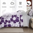 thumbnail image 3 of Flymme Queen Size Comforter Sets with Sheets,7 Pieces Queen Bed in a Bag Purple Floral Bedding Set for Women Bedroom Decor, 3 of 8