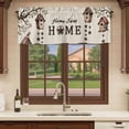 thumbnail image 6 of Sweet Home Curtain Valances for Windows, Kitchen Valance Window Treatments Panel 2 Pack, Western Stars Bird Houses Farmhouse Retro Rod Pocket Short Curtains for Bathroom Bedroom 54 x 18 Inch, 6 of 8