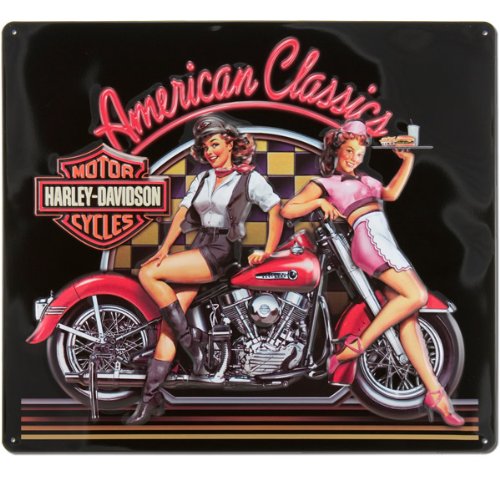 Harley-Davidson American Babe Tin Sign 