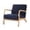 Navy Blue, variant on SUNICOL Stretch Armchair Slipcover with Zipper, Jacquard Spandex Wood Arm Chair Cover Protector, Elastic Removable Accent & Dining Chair Covers for Living Room, Home Decor, Black