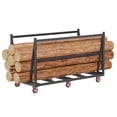 thumbnail image 3 of HOHYN 70.9" Heavy Duty Panel & Lumber Truck Cart, 3000 lbs Load Capacity with 360° Brake Wheels, Adjustable Rack for Plywood, Sheetrock, Windows & Logs, 3 of 7