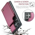 thumbnail image 4 of For Samsung Galaxy S26 Ultra Case with Card Holder, Wallet Case for Women Men with RFID Blocking, Durable Leather Kickstand Magnetic Clasp Shockproof Phone Case, 4 of 11