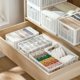thumbnail image 5 of Caja de almacenamiento de ropa, compartimento para ropa, pantalones, cesta de almacenamiento, organizador de ropa simple, artefacto de almacenamiento, caja de ropa interior, 5 of 5
