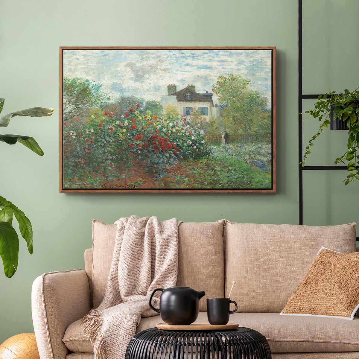 Vintage Landscape-CIII By Wexford Home Framed in Walnut Wood Gallery Wrapped Canvas 17 in. x 25 in.