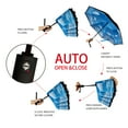 thumbnail image 5 of Inverted Umbrella Double Layer Automatic Folding Reserve Umbrella Windproof UV Protection for Rain Car Travel Outdoor Men Women, Blue Sky, 5 of 7