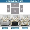 thumbnail image 6 of FKELYI Recliner Slipcover Stretch Recling Chair Covers Marble White Gold Print 4 Pcs Furniture Protector for Single Seat Lounge Armchair Fitted Sofa Couch Cover, 6 of 7