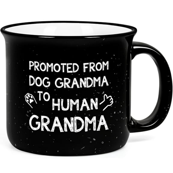 Gifts for Grandma - Grandma Coffee Mugs, Mothers Day Gifts for Grandma, Birthday Gifts, Grandma Gifts, Futtumy Black Coffee Mugs Ceramic Mug Tea Cup, 15 fl oz
