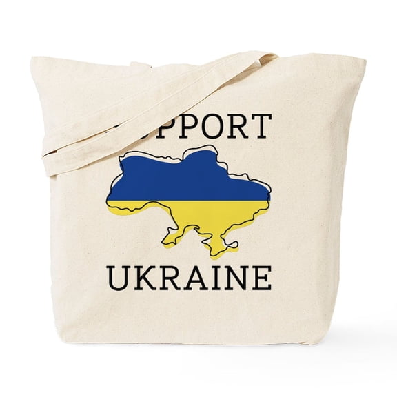CafePress - Support Ukraine Tote Bag - Unisex Canvas Tote Bag, Beige, 1-Piece
