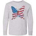 thumbnail image 3 of Inktastic Patriotic Butterfly Long Sleeve Youth T-Shirt, 3 of 5
