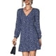 thumbnail image 3 of Vestido casual con estampado floral, vestido de mujer, vestido de manga larga con estampado floral, vestido con estampado floral, diseño a prueba de futuro, 3 of 7
