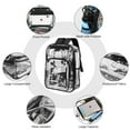 thumbnail image 6 of SANMADROLA Clear Backpack, Heavy Duty PVC Transparent Backpack Stadium approved with Reinforced Strap School Bookbag for School, Workplace, Stadium, Travel, Security, Festival, College (Black), 6 of 8