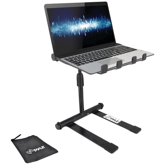 Soporte portátil plegable para computadora portátil Pyle PLPTS55 con ángulo ajustable