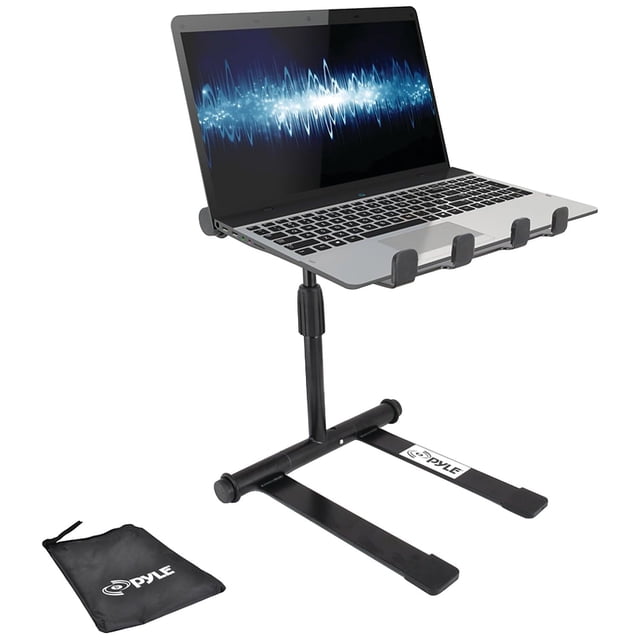 Soporte portátil plegable para computadora portátil Pyle PLPTS55 con ángulo ajustable