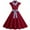 Red, variant on XFLWAM Women Contrast Peter Collar 1950s Vintage Polka Dot Cocktail Swing Dress 50s Retro Audrey Hepburn Rockabilly Prom Dresses Navy Blue L