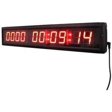 Red Color 1.8" 10 Digits LED Days Digital Countdown Clock Count up to 10000 Days with Hours Minutes Seconds IR Remote Control Aluminum Case