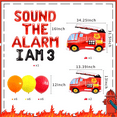 thumbnail image 3 of Sound The Alarm I am 3 Birthday Balloons Decoration Firetruck 3rd Birthday Decoration Firetruck Balloons Firefighter Party Decoration, 3 of 7