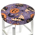 thumbnail image 3 of Disketp Vintage Halloween Black Cat Funda Redonda para Taburete, Funda de Cojín para Silla de Bar Suave y Elástica-14 inch, 3 of 7