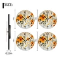 thumbnail image 2 of Analog Wall Clock Silent Non-Ticking Clocks Battery Operated Decor Clock for Living Room,Office,Kitchen-Vintage Orange Floral Painted On Cracked Surface(10inch), 2 of 4