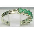 thumbnail image 3 of LBG British Made 10k White Gold Natural Emerald Womens Eternity Ring - Size 6 - 33 size options, 3 of 5