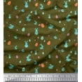 thumbnail image 1 of Soimoi Poly Georgette Fabric Egg & Rabbit Animal Fabric Prints by Yard 52 Inch Wide, 1 of 1