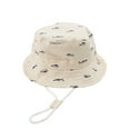 thumbnail image 5 of Ponceau Baby Sun Hat UPF 50+ Sun Protection Summer Beach Hat Cute Baby Bucket Hat Wide Brim Toddler Sun Hats for Boys Girls Beige S, 5 of 7