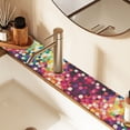 thumbnail image 2 of Yayeee Faucet Mat for Kitchen Sink 14.7" Diatomite Long Splash Guard Pad, Green Colorful Circles, 2 of 7