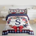 thumbnail image 2 of Castle Fairy Personalized Bow Knot Initial S Bedding Comforter Set 2pcs for Kids Teens,USA Flag Stars Print Twin Comforter Sets Microfiber,Vintage Lodge Cabin Breathable Bedding Set, 2 of 8