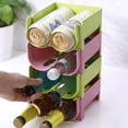 thumbnail image 5 of Walbest Stackable Beverage Storage Rack Beer Can Drink Dispenser Holder Organizer Shelf, Plastic Organizer for Pantry, Kitchen, Fridge, Ideal Storage for Wine, Soda, Pop and Beer, 5 of 7