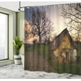 thumbnail image 5 of Ambesonne Rustic Shower Curtain, Battered Stone House, 69"Wx70"L, Multicolor, 5 of 5