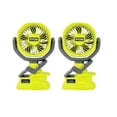 thumbnail image 1 of Ventilador con pinza inalámbrico RYOBI de 18 V, 4 pulgadas, paquete de 2 velocidades, 1 of 9