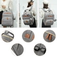 thumbnail image 5 of Diaper Bag Backpack – Large Capacity Baby Diaper Bag with Changing Pad, Waterproof Travel Backpack for Boys & Girls, Multi-Function Baby Bag with USB Charging Port, Grey, 5 of 10