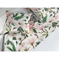 thumbnail image 2 of Vintage Bed Runner Set, Continuous Hand-Drawn Watercolor Magnolia Flowers on Plain Back, Decorative Bedding Scarf & 2 Pillow Shams for Hotels Homes, Queen, Hunter Green and Dried Rose, by Ambesonne, 2 of 3