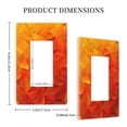 thumbnail image 2 of Red Orange Grid Light Switch Cover Decorative Switch Plates and Outlet Covers Wall Plates for Electrical Kitchen Home Office Art Decor, 2 of 5