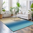 thumbnail image 3 of Large Area Rugs 6'x9', Blue Beige Ombre Carpet Runner Indoor Outdoor Rugs Home Decor Aesthetic, Contemporary Art Abstract Aesthetics Non Slip Mats Washable Accent Rug for Living Room Bedroom, 3 of 8
