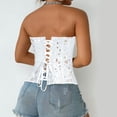 thumbnail image 3 of Women's Sleeveless Boned Corset Top: Fashion Bustier for Cosplay, Burlesque Costumes and Waist Training, 3 of 6